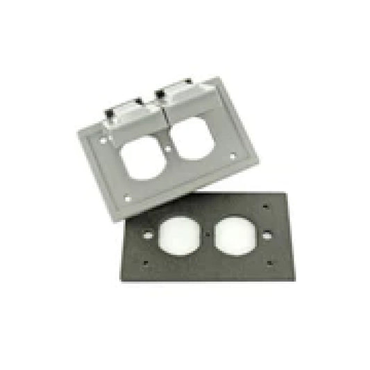 1-Gang Weatherproof Cover, Polycarbonate, Gray - 4967-KIT