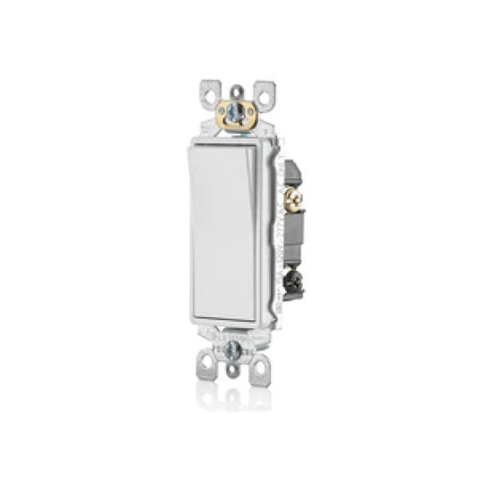 15 Amp Decora 3-Way Switch Self-Grounding White - 5603-P2W