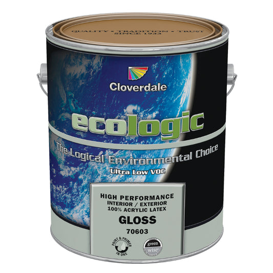Cloverdale Paint Ecologic® Ultra Low VOC 100% Acrylic Latex Finish, Gloss