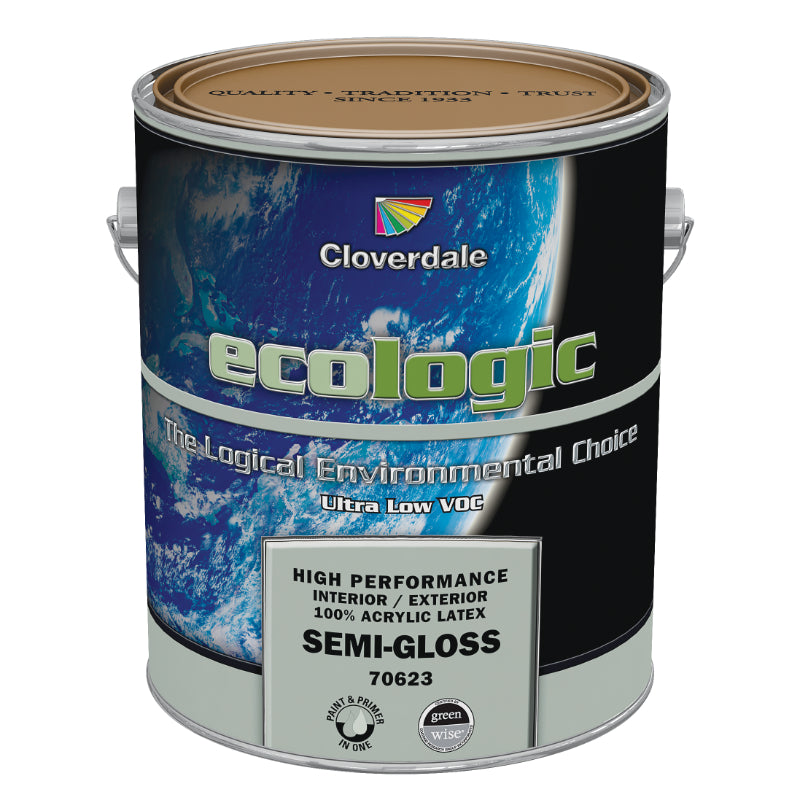 Cloverdale Paint Ecologic® Ultra Low VOC 100% Acrylic Latex Finish, Semi-Gloss