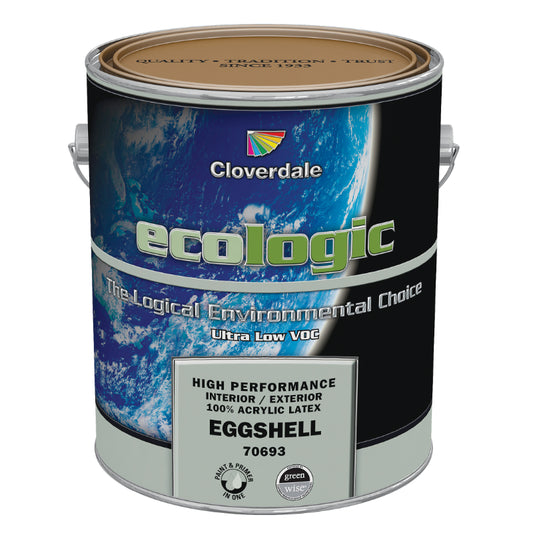 Cloverdale Paint Ecologic® Ultra Low VOC 100% Acrylic Latex Finish, Eggshell