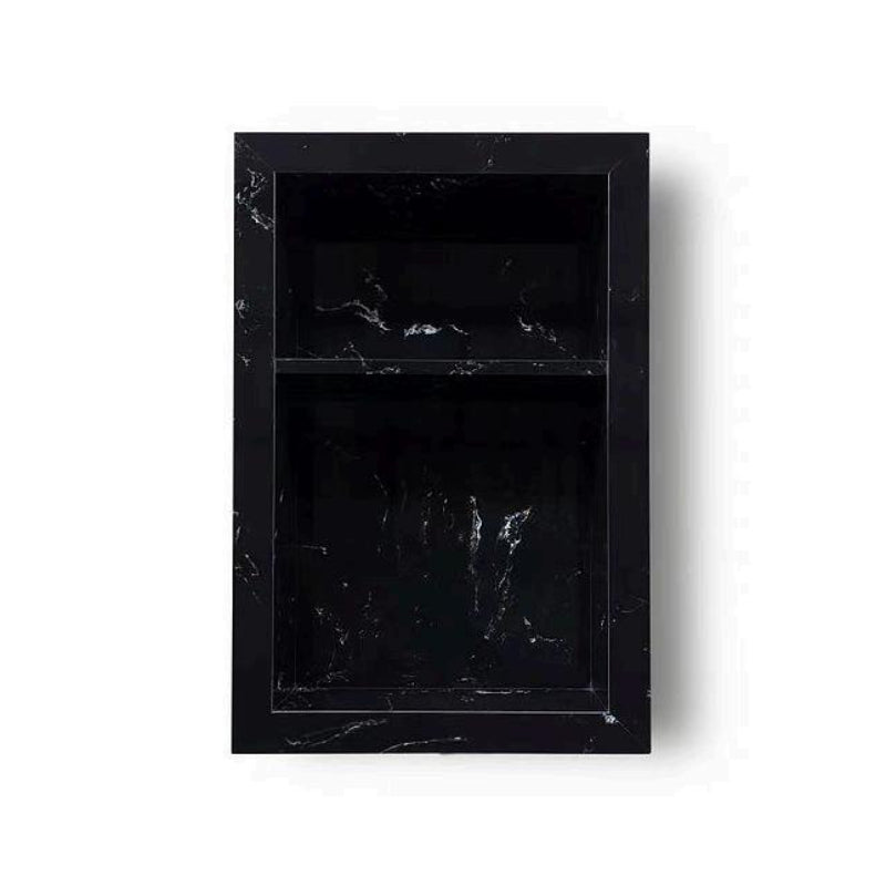 Bathroom Niche Quartz Black w / White 16''×24''