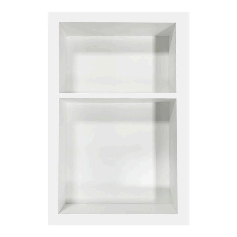 Bathroom Niche Quartz Pure White / Black 16''×24''