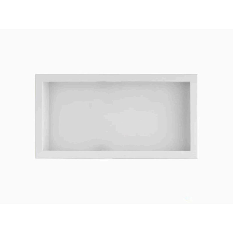 Bathroom Niche Quartz Pure White / Black 16''×24''