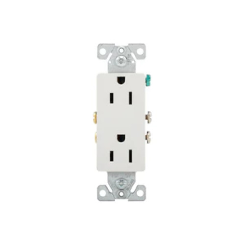Residential Grade Decorator Duplex Receptacle - 1107W