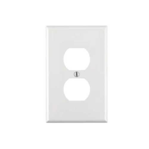 Thermoplastic Nylon 1-Gang Duplex Outlet Receptacle Wallplate - PJ8-W