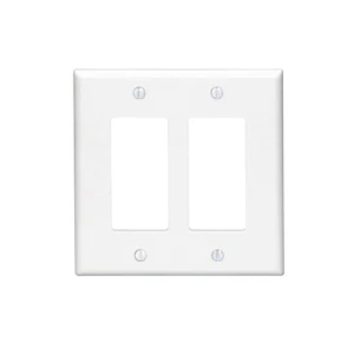 Thermoplastic Nylon 2-Gang Decora_GFCI Device Wallplate - PJ262-W