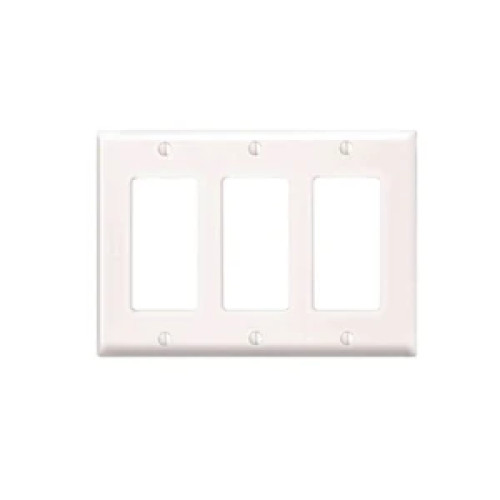 Thermoplastic Nylon 3-Gang Decora Wallplate - PJ263-W