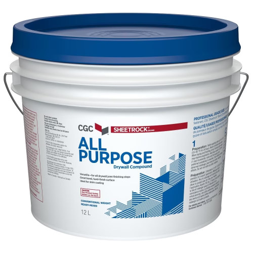 CGC Sheetrock All Purpose Drywall Compound, Ready-Mixed, 12 L Pail