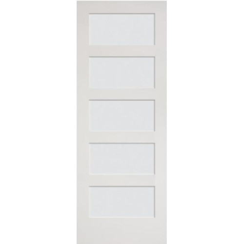 5 Panel Frosted Glass Solid